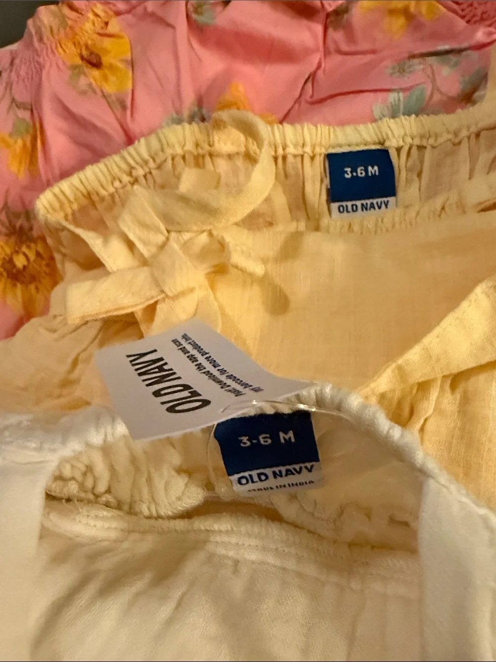 Old Navy Girls Sunflower One-Piece outfits - White, Pink, Yellow